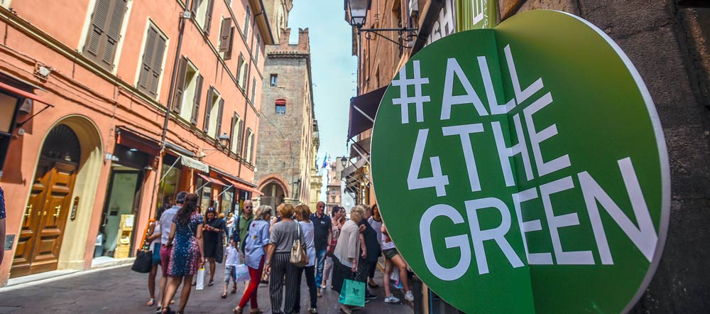 Bologna hosted #All4TheGreen, a week of about 100 activities in a collective effort to support the appeal for an economy that highlights efficiency saving and reusing resources. Photo Credit: Leigh Vogel / Connect4Climate