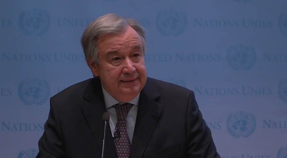 António Guterres, UN Secretary General talks on how to advance climate action on May 30th, 2017