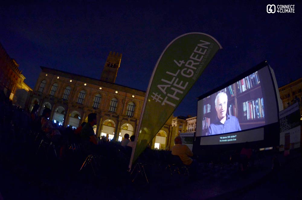 Racing Extinction, directed by Louie Psihoyos, screened at Piazza Maggiore.