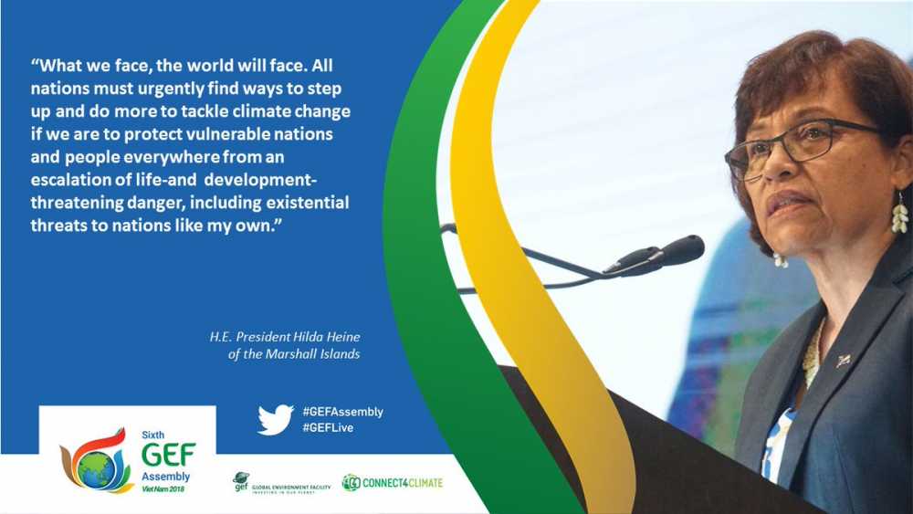 H.E. President Hilda Heine of the Marshall Islands - Connect4Climate Quote