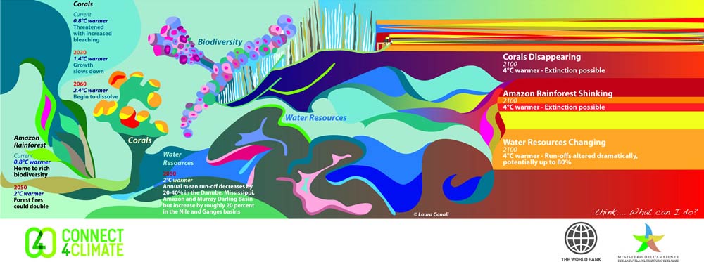 “The goal of my maps is to help people visualize a warming world and to bring scientific knowledge about climate change to a wider audience," Laura Canali says.