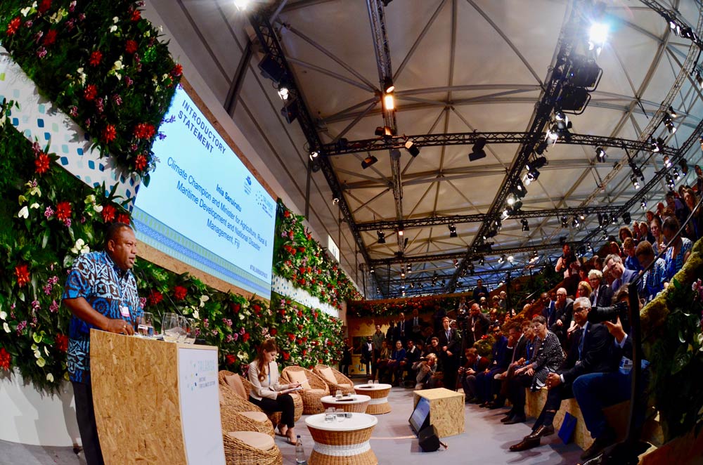 Minister Inia Seruiratu, Fiji, COP23. Max Thabiso Edkins