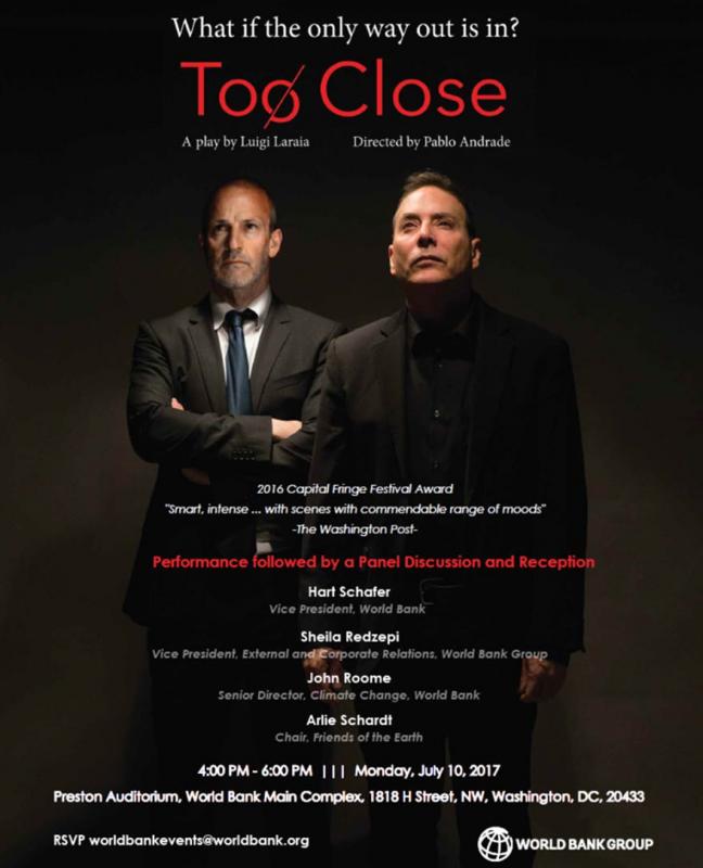 Too Close by Luigi Laraia, with Richard Tanenbaum and Daniel Owen, and directed by Pablo Andrade.