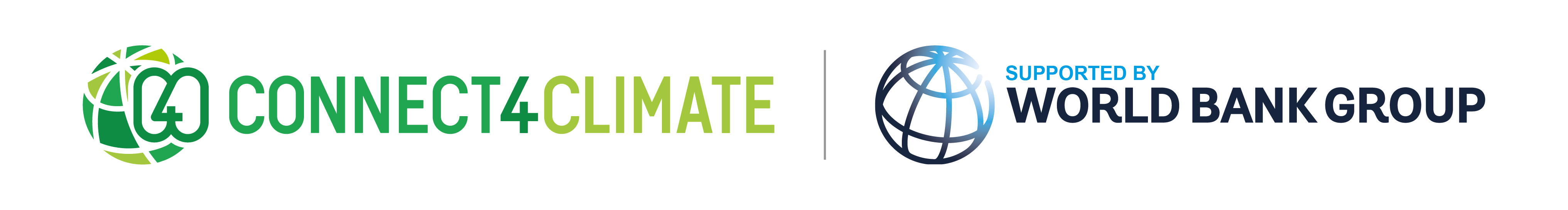 Connect4Climate Logo (Supported by the World Bank Group)