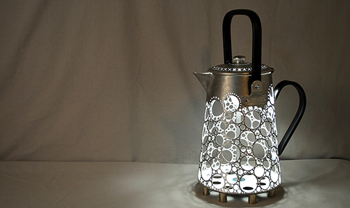 Gilles Eichenbaum creates these gorgeous lamps from old kettles.