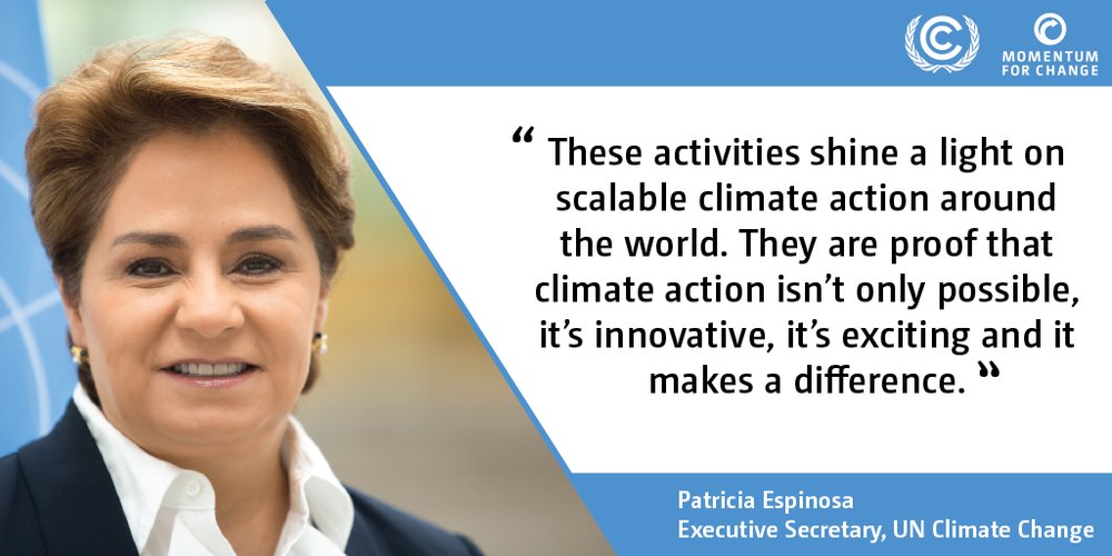 Patricia Espinosa, Executive Secretary of UN Climate Change, talks about the winners of 2018 UN Climate Action Award.