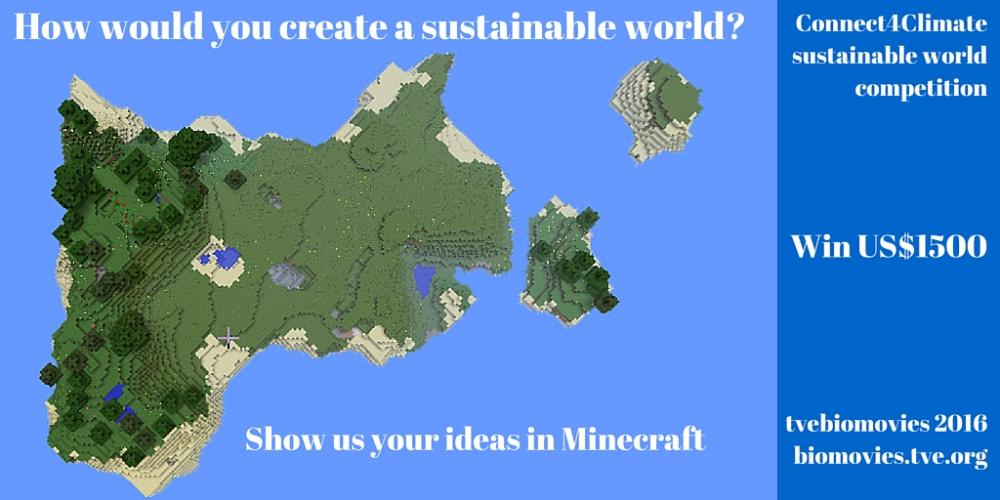 Connect4Climate sustainable worlds on Minecraft 