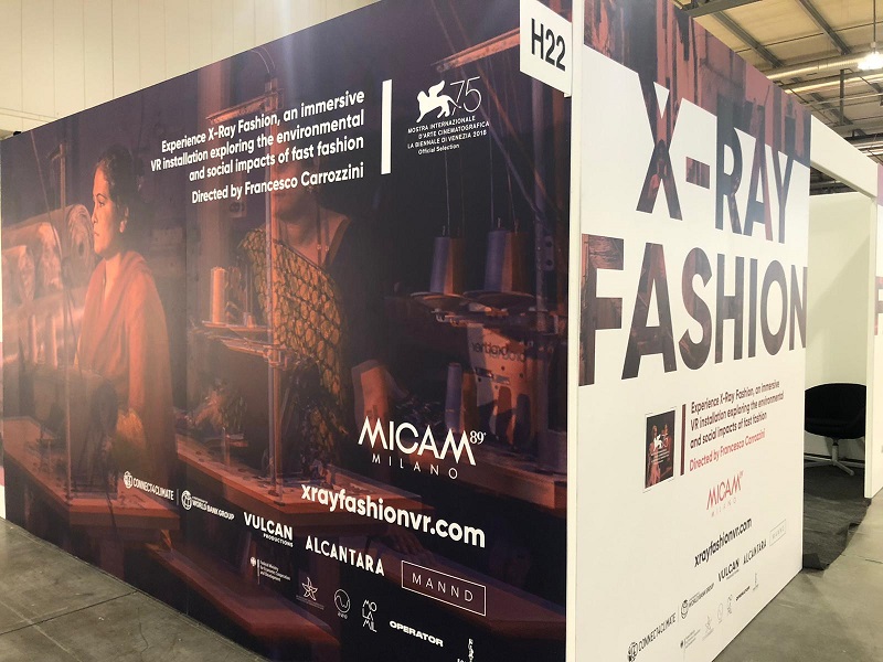 The X-Ray Fashion VR installation spread a message of sustainability at MICAM Milano